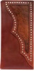 3D Belt Company W954 Chestnut Wallet with Fancy Corner Overlay Trim with Hair on Calf Inlay